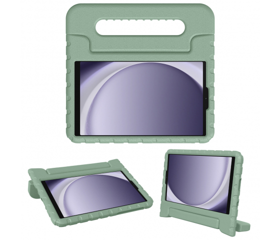 Coque de protection KidsCase avec poignée pour Samsung Galaxy Tab A9 8.7 pouces - Vert olive