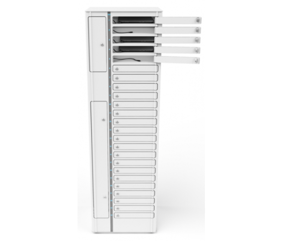 Zioxi Casier de chargement pour 24 tablettes jusqu'à 14 pouces Volt Bay VTB1-24S-UA-K - Verrouillage par clé - USB-A