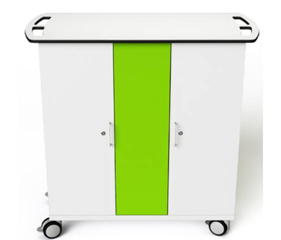 Classe mobile / Chariot de chargement Zioxi CHRGT-TB-32-K pour 32 tablettes jusqu'à 11 pouces - serrure à clé