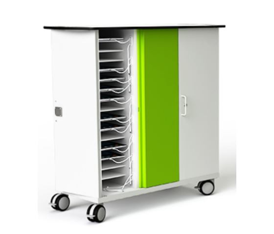Chariot de recharge Zioxi CHRGTUC-TB-16-K# pour 16 tablettes jusqu'à 10,5 pouces - câbles USB-C inclus - serrure à clé