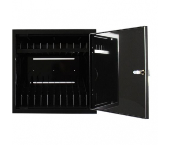 Armoire de chargement USB-C BRVDC16 pour 16 appareils mobiles jusqu'à 17 pouces - noir
