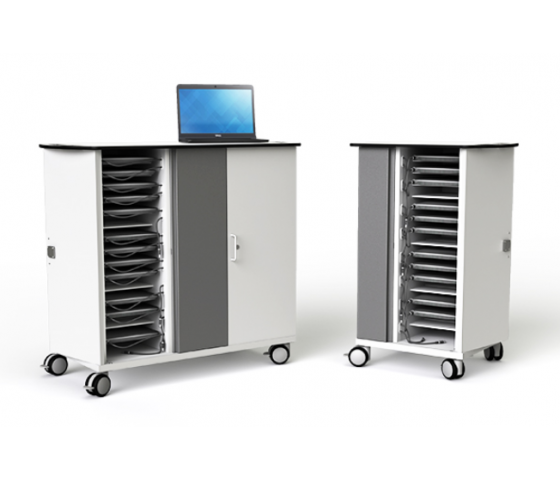 Chariot de recharge Zioxi onView pour 32 Chromebooks jusqu'à 14 pouces - serrure à clé