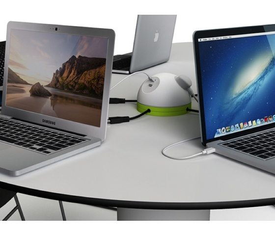 Tour d'alimentation Zioxi PowerHub - 8 ports USB-C & 3 prises électriques - powerDome