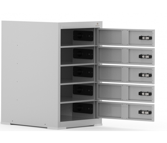 Casier de chargement compact BR5KLDESK pour 5 appareils - serrure à clé