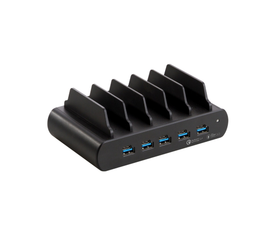 Station d'accueil 5 ports Dual Charge USB-A/USB-C 150W - zwart
