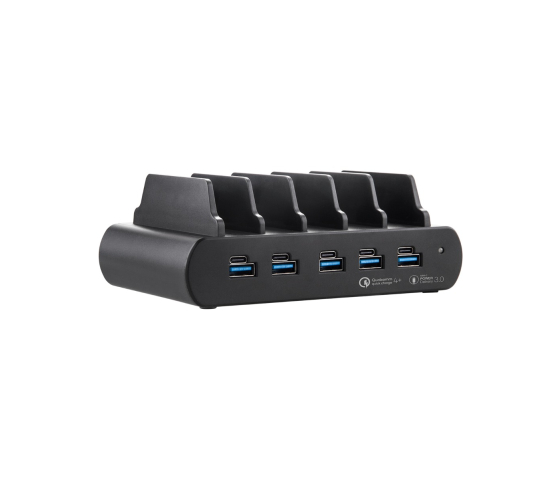 Station d'accueil 5 ports Dual Charge USB-A/USB-C 150W - zwart