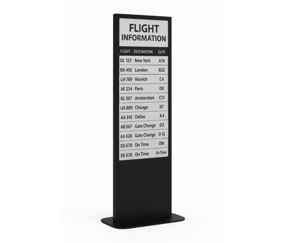 Informatiekiosk met geïntegreerd 32-inch E-ink-scherm – zwart