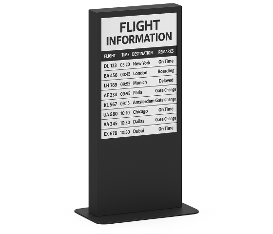 Informatiekiosk met geïntegreerd 32-inch E-ink-scherm – zwart