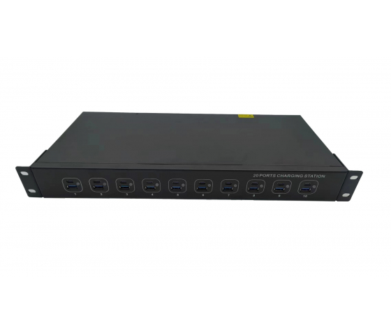 Concentrateur de charge 10 ports USB-A et USB-C 40W 1U Rackmount