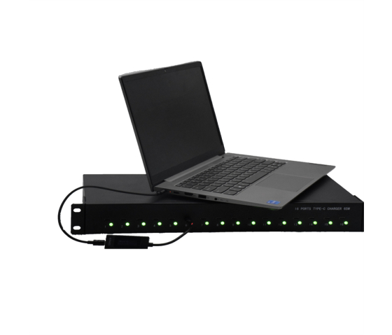 Concentrateur de charge USB-C 65W 1U Rackmount à 16 ports