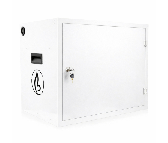Armoire de recharge BRVD16 blanche - 16 appareils mobiles jusqu'à 17 pouces - multiprise
