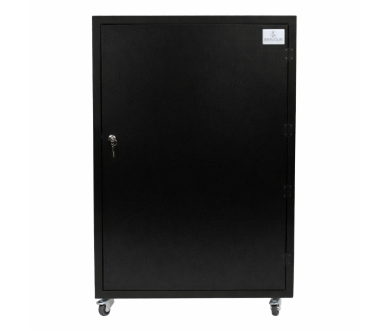 Chariot de chargement BRVD32 pour 32 appareils mobiles jusqu'à 17 pouces - noir - prises électriques