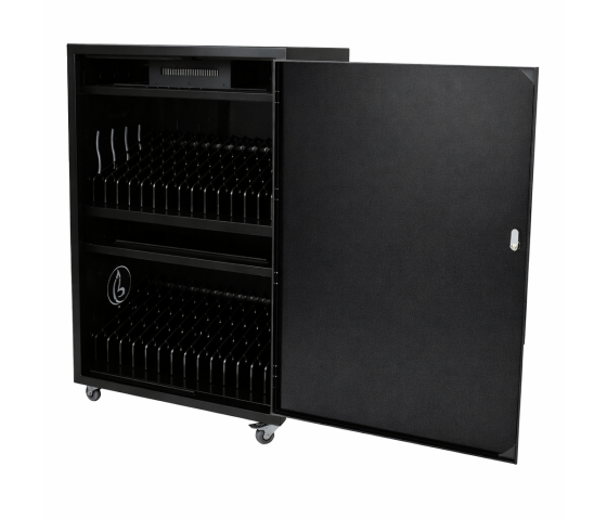 Chariot de chargement BRVD32 pour 32 appareils mobiles jusqu'à 17 pouces - noir - prises électriques