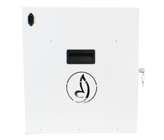 Armoire de rechargement BRVD6 pour 6 appareils mobiles jusqu'à 17 pouces - blanc - multiprise
