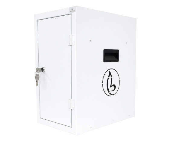 Armoire de rechargement BRVD6 pour 6 appareils mobiles jusqu'à 17 pouces - blanc - multiprise