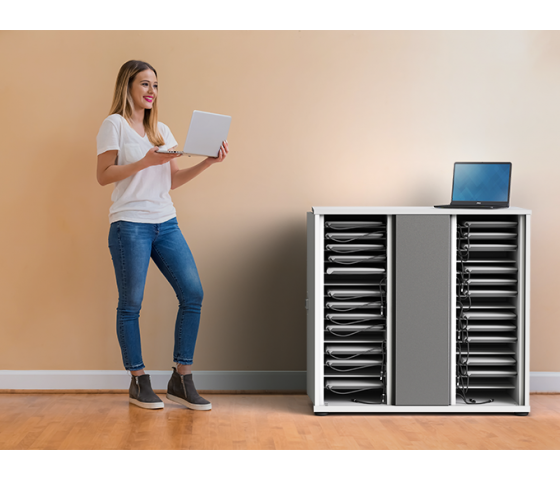 Armoire de chargement Zioxi CHRGC-CB-32-C pour 32 Chromebooks jusqu'à 14 pouces - verrouillage par code numérique