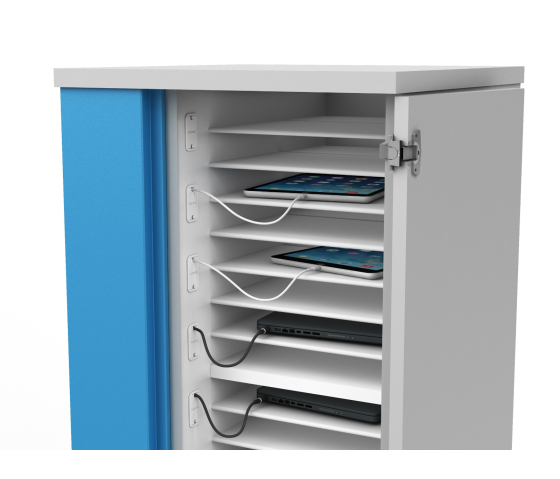 Armoire de charge USB-C haute pour 32 ordinateurs portables et tablettes - câbles USB-C inclus - CHRGSUC-LS-32-R# - serrure RFID