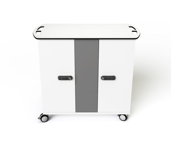 Chariot de charge USB-C avec câbles pour 32 Chromebooks et appareils mobiles jusqu'à 14 pouces - serrure RFID