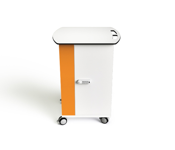 Chariot de recharge USB-C pour 15 iPads avec housses de protection - Zioxi CHRGTUC-GC-15-C - serrure à code numérique