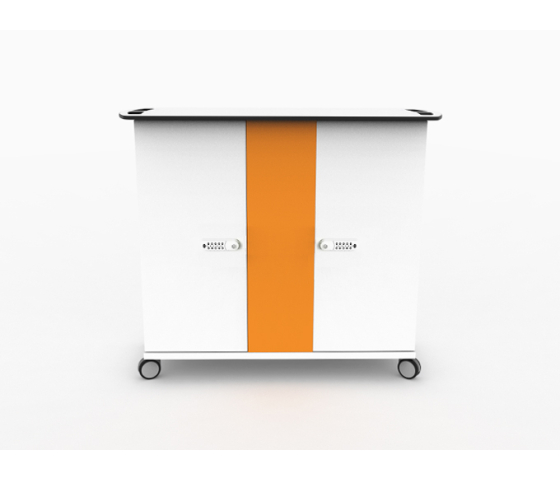 USB-C oplaadkar voor 32 tablets in dikke beschermcovers - Zioxi CHRGTUC-KC-32-C - digitaal codeslot