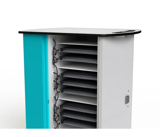 Carrinho de recarga Zioxi onView para 16-32 computadores portáteis - gestão remota - tomadas de corrente