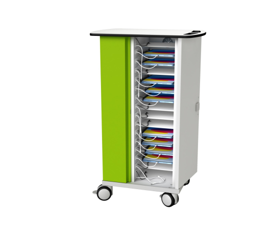 Chariot de recharge USB-C pour iPad et Pencil Zioxi CHRGTUC-PT-16-K# incluant les câbles USB-C pour 16 iPads jusqu'à 10,9 pouces - Verrouillage par clé.