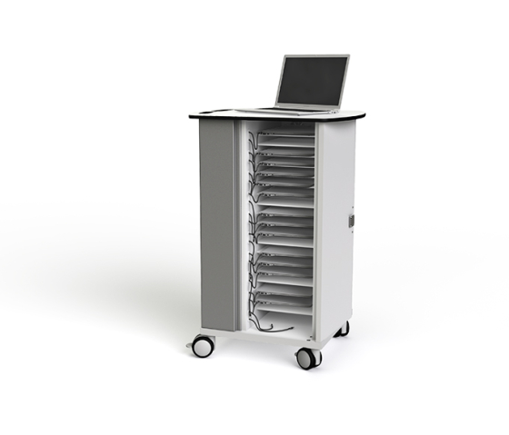 Chariot de chargement Zioxi CHRGT-CB-16-C pour 16 Chromebooks jusqu'à 14 pouces - verrouillage par code numérique