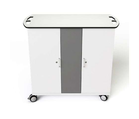 Chariot de chargement USB-C Zioxi CHRGTUC-CB-32-K pour 32 Chromebooks jusqu'à 14 pouces - verrouillage par clé