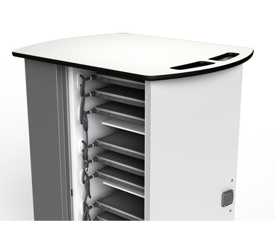 Chariot de chargement Zioxi CHRGT-CB-32-R pour 32 Chromebooks jusqu'à 14 pouces - Verrouillage RFID