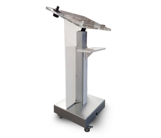 Pupitre réglable en hauteur en métal/plastique Cielo - gris