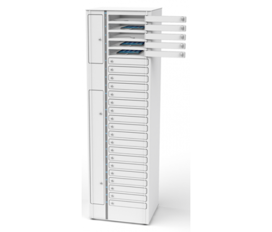 Zioxi Casier de chargement pour 24 tablettes jusqu'à 14 pouces Volt Bay VTB1-24S-UA-K - Verrouillage par clé - USB-A
