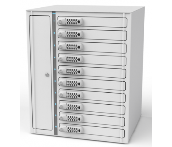 Zioxi Casier de chargement Volt bay VLS1-10S-UAC-K pour 10 Chromebooks jusqu'à 17 pouces - serrure à clé - USB-A/C