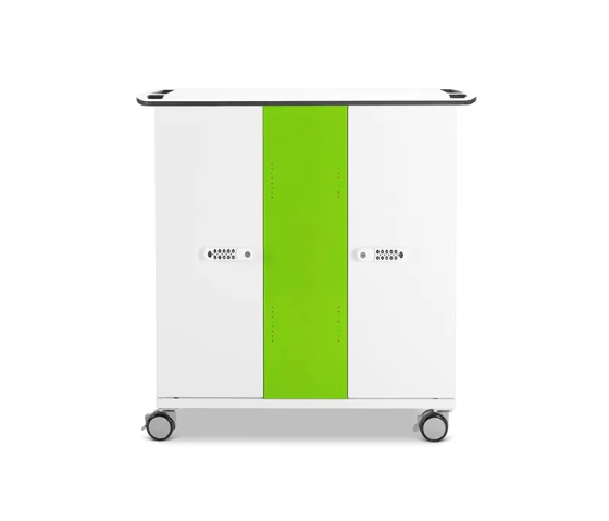 Carrinho de carregamento para tablets com gestão remota e cestos de transporte para 16 ou 32 tablets até 10,5