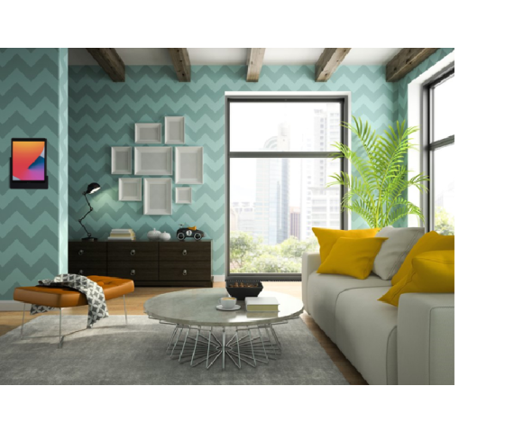 Support mural Domo Slide plat avec fonction de recharge pour iPad 11 pouces 2025 - noir