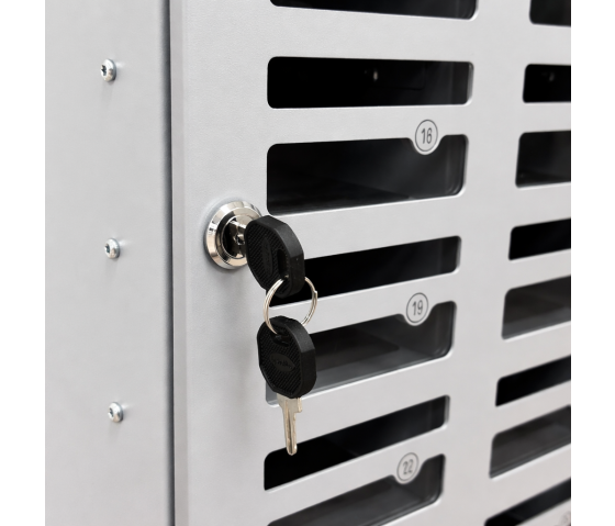 Armoire à téléphone Drop & Safe 36 avec fentes d'insertion pour 36 smartphones