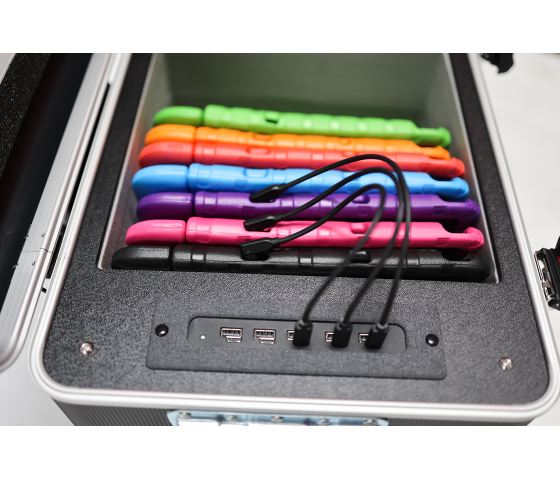 Valise de chargement Bravour DUO-Charge USB-C & USB-A pour 10 tablettes avec housses de protection jusqu'à 11 pouces