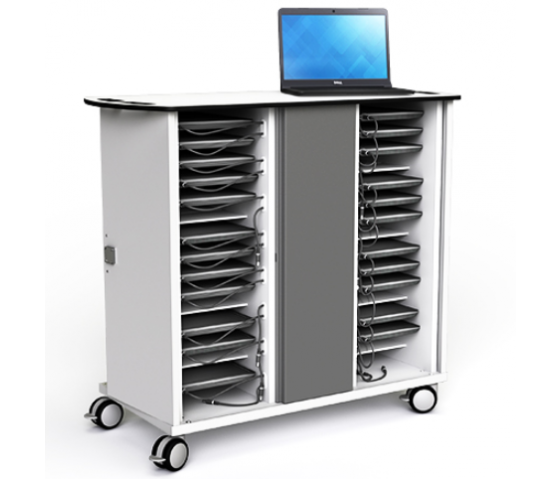 Chariot de chargement onView Zioxi CHRGT-CB-32-K-O3 pour 32 Chromebooks jusqu'à 14 pouces - serrure à clé