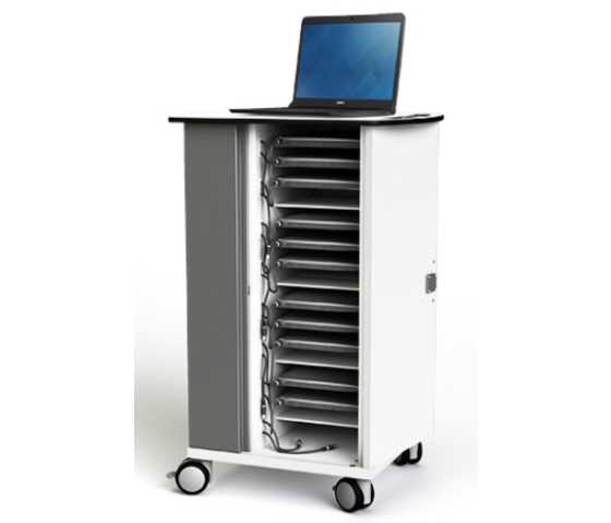 Chariot de chargement pour Chromebook avec gestion à distance pour 16 appareils jusqu'à 14 pouces - Zioxi onView - serrure RFID