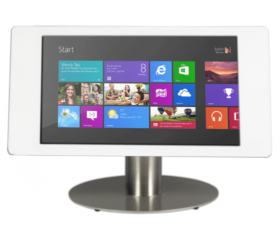 Support de table Fino pour Microsoft Surface Pro 12.3 - blanc/acier inoxydable