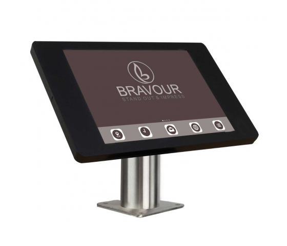 Support de table Fino pour iPad 10.2 & 10.5 - noir/acier inoxydable 