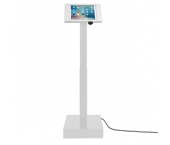 Support au sol pour iPad Suegiu, réglable en hauteur électroniquement, pour iPad Pro 12.9 (1ère / 2ème génération) - blanc