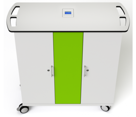 Chariot de recharge Zioxi onView avec gestion web pour 32 tablettes jusqu'à 11 pouces - serrure à clé