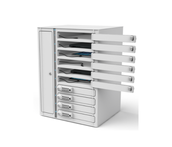 Casier de chargement pour 10 tablettes jusqu'à 14 pouces Zioxi Volt Bay VTB1-10S-UA-CP - verrouillage à combinaison - USB-A