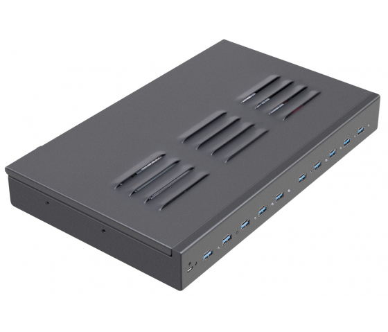 Concentrateur de charge 10 ports Dual Charge USB-A/USB-C 1000W - noir