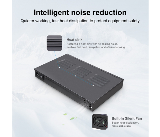 Concentrateur de charge 10 ports Dual Charge USB-A/USB-C 1000W - noir