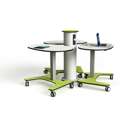 Tour d'alimentation câblée Zioxi powerHub Tower - 4 prises / 2 connexions USB-A / 2 connexions USB-C