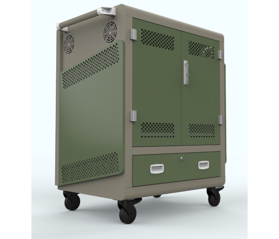 Chariot de chargement ID32AC pour 32 appareils mobiles jusqu'à 15,6 pouces