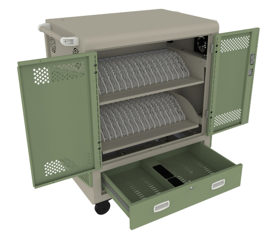 Chariot de chargement ID32AC pour 32 appareils mobiles jusqu'à 15,6 pouces