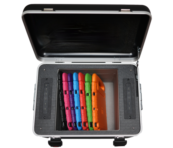 Valise de chargement Bravour DUO-Charge USB-C & USB-A pour 10 tablettes avec housses de protection jusqu'à 11 pouces