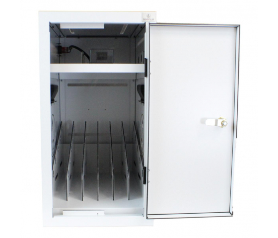 Armoire de rechargement BRVDC6 pour 6 appareils mobiles jusqu'à 17 pouces - blanc - USB-C